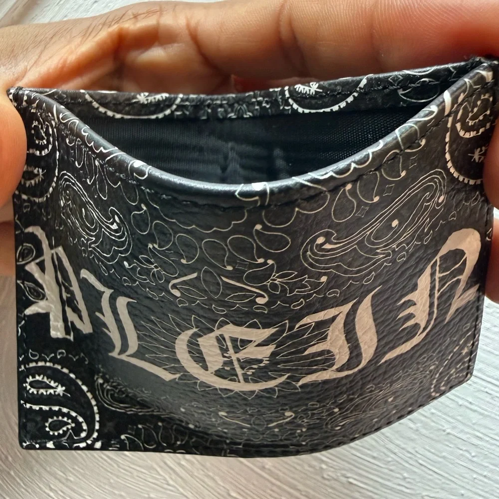 BNWT Philipp Plein Black & White Paisley Leather Credit Cards Holder / Wallet - Picture 4 of 16